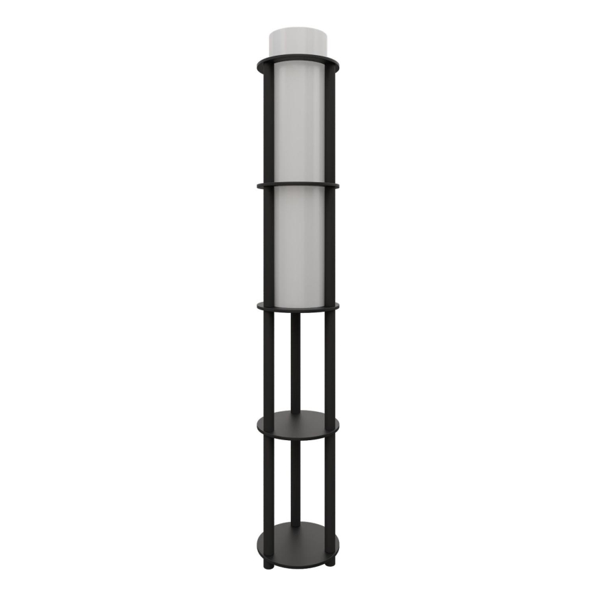 Stojacia lampa s poličkami NOTO 1xE27/40W/230V čierna