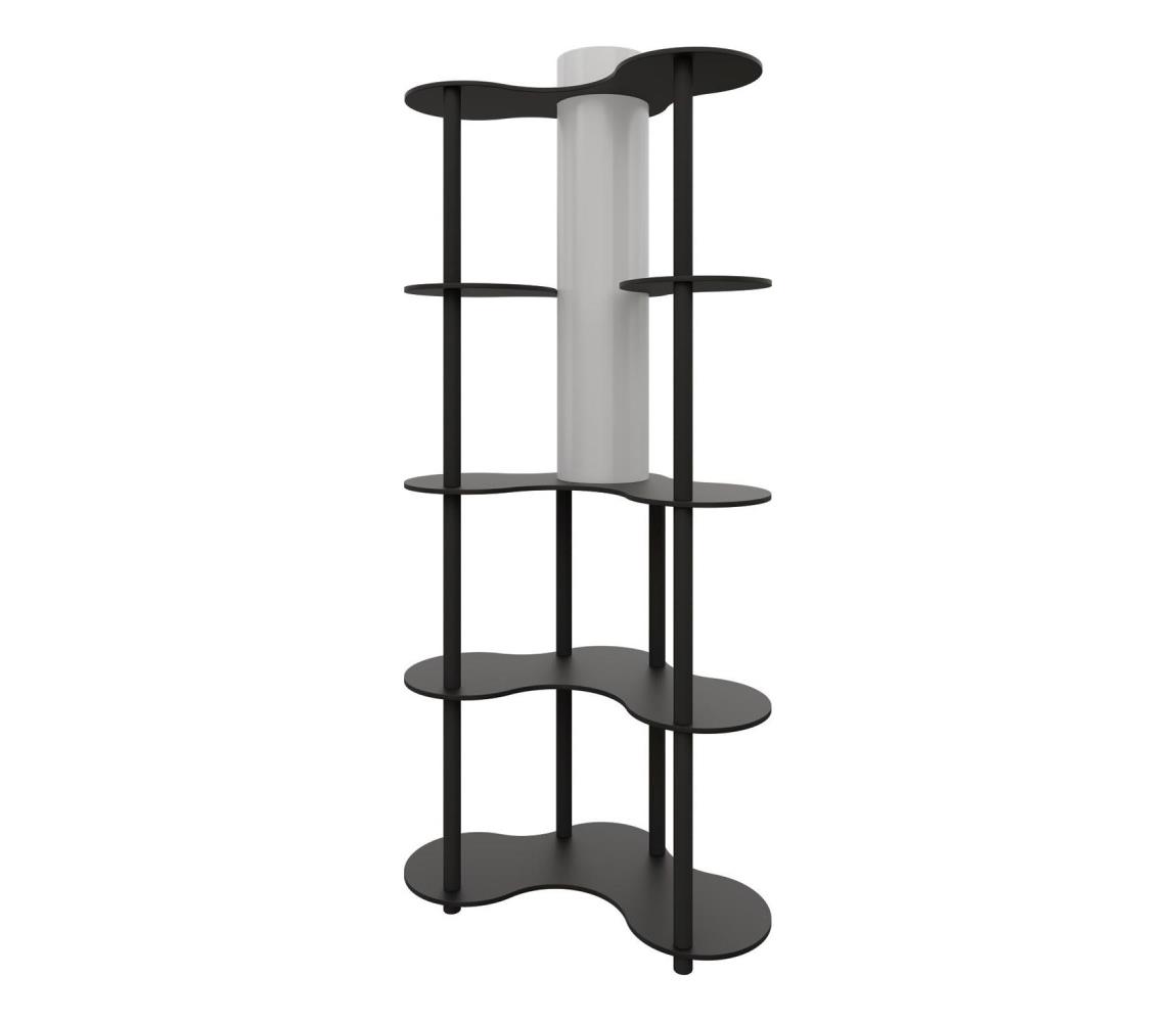 Stojacia lampa s poličkami NOTO 1xE27/40W/230V čierna 666PTR1115