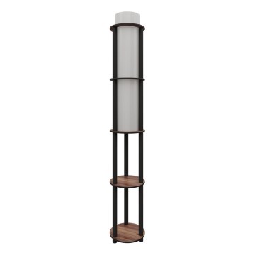 Stojacia lampa s poličkami NOTO 1xE27/40W/230V hnedá/čierna