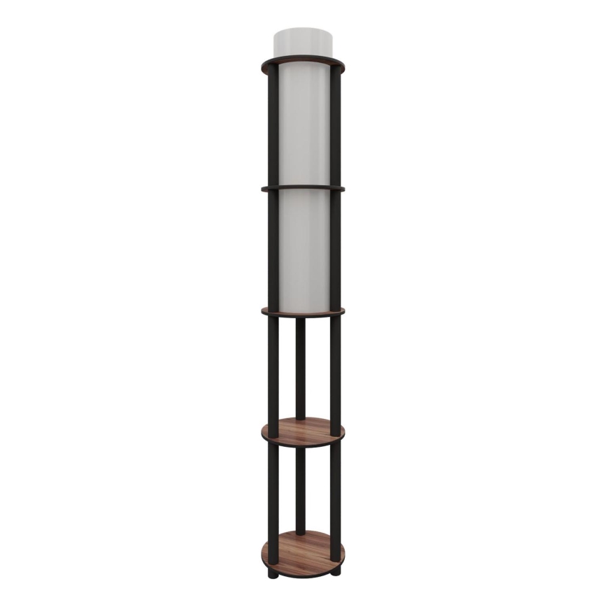 Stojacia lampa s poličkami NOTO 1xE27/40W/230V hnedá/čierna
