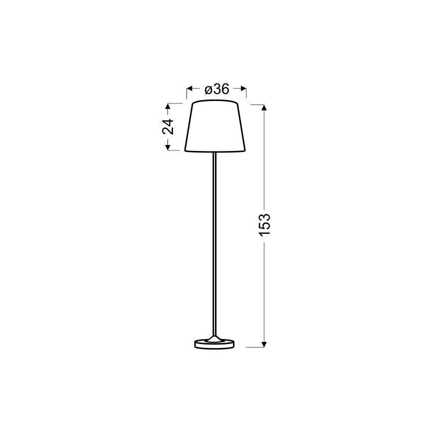 Stojacia lampa SEGIN 1xE27/60W/230V šedá/lesklý chróm