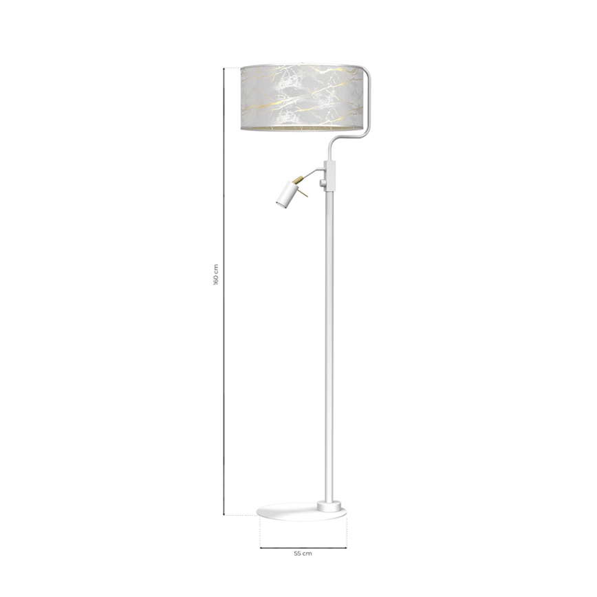 Stojacia lampa SENSO 1xE27/40W/230V + 1xGU10/7W biela