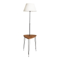 Stojacia lampa so stolíkom 1xE27/40W/230V čierna/hnedá