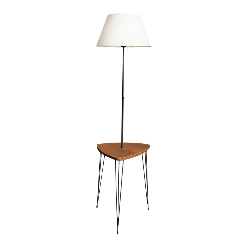 Stojacia lampa so stolíkom 1xE27/40W/230V čierna/hnedá