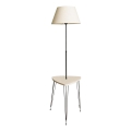 Stojacia lampa so stolíkom 1xE27/40W/230V čierna/krémová