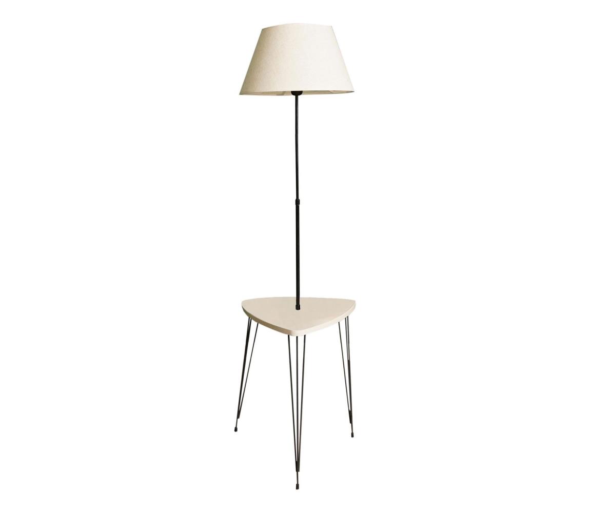 Stojacia lampa so stolíkom 1xE27/40W/230V čierna/krémová 687HMY1931