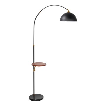 Stojacia lampa so stolíkom 1xE27/60W/230V čierna
