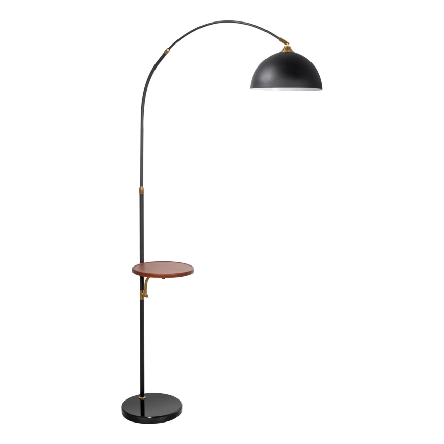 Stojacia lampa so stolíkom 1xE27/60W/230V čierna