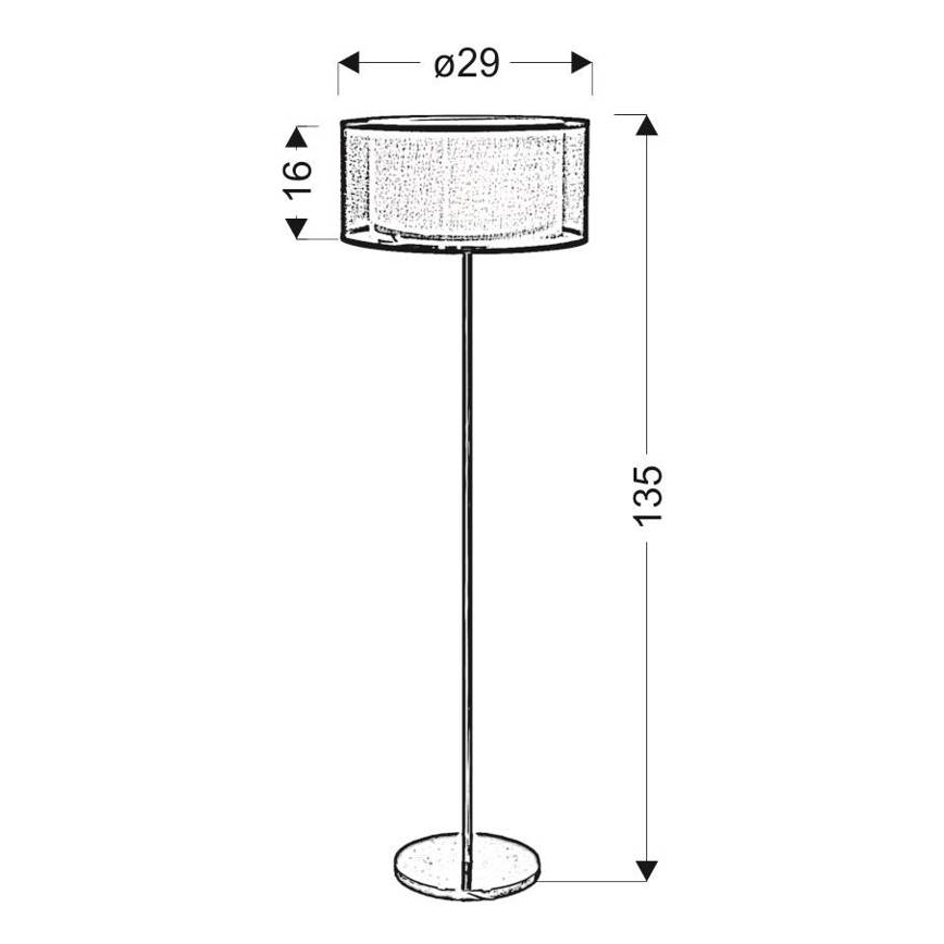 Stojacia lampa SOLO 3xE14/40W/230V šedá/lesklý chróm
