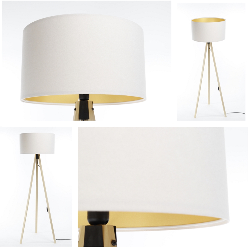 Stojacia lampa STANDART 1xE27/60W/230V biela/béžová