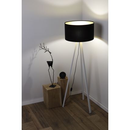 Stojacia lampa STANDART 1xE27/60W/230V čierna/biela