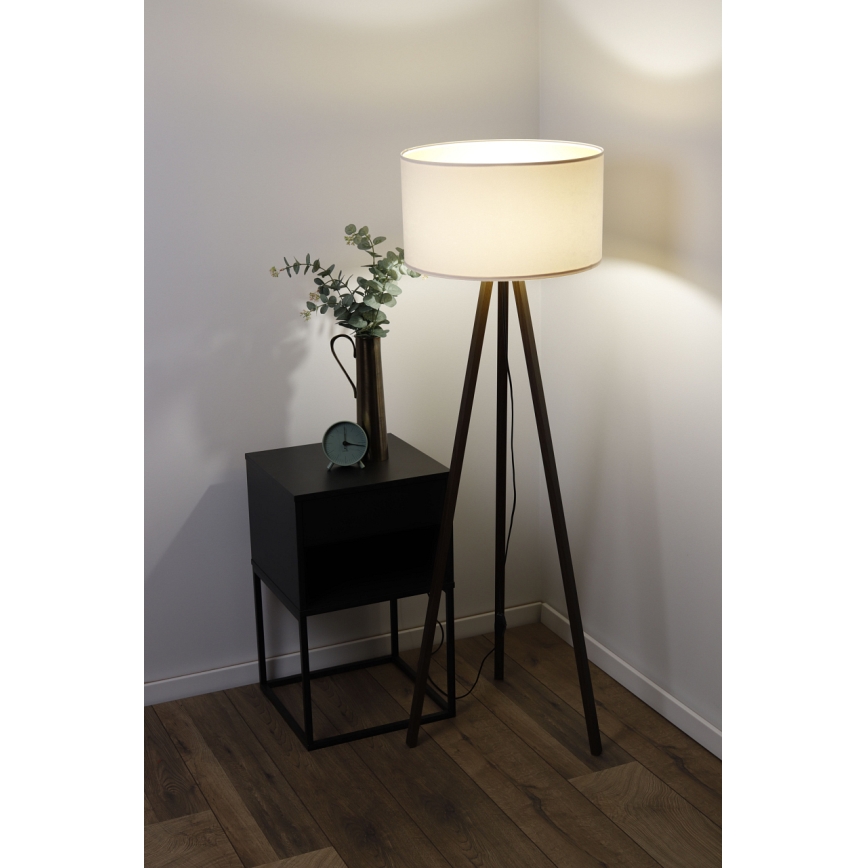 Stojacia lampa STANDART 1xE27/60W/230V krémová/wenge