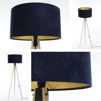 Stojacia lampa STANDART 1xE27/60W/230V modrá/béžová