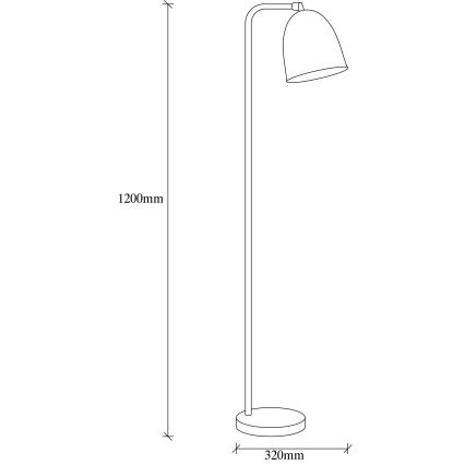 Stojacia lampa TATTOO 1xE27/40W/230V čierna