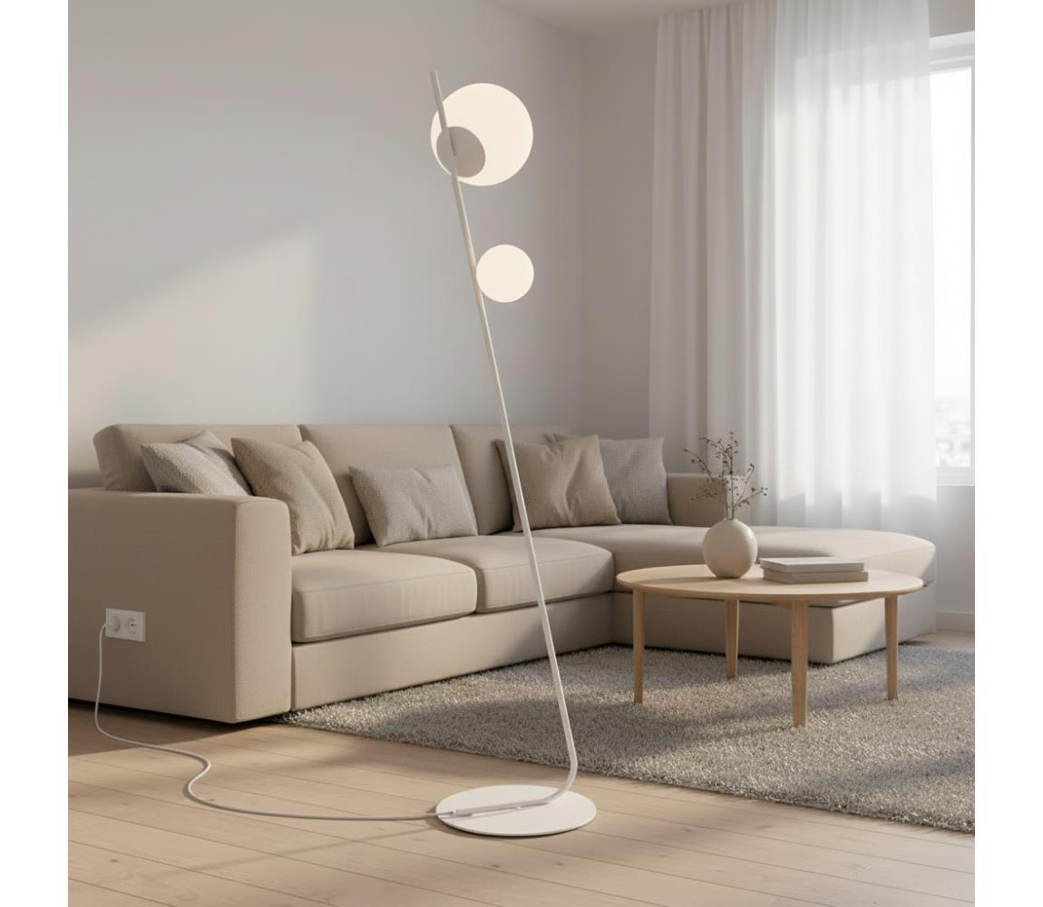 EMIBIG Stojacia lampa TATU 2xG9/8W/230V biela 1505/LP2