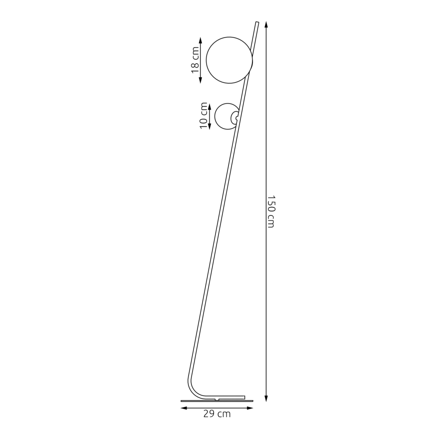 Stojacia lampa TATU 2xG9/8W/230V čierna