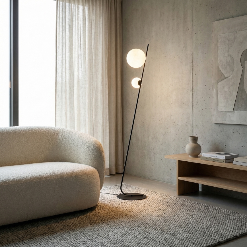 Stojacia lampa TATU 2xG9/8W/230V čierna