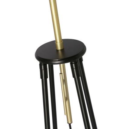 Stojacia lampa TEGOLA 1xE27/60W/230V čierna/zlatá