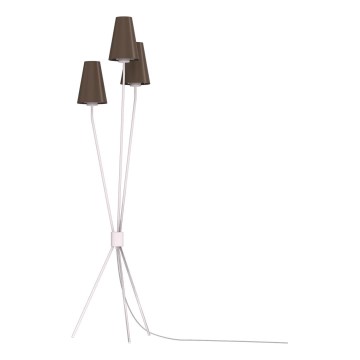 Stojacia lampa TREFOT 3xE14/15W/230V hnedá/krémová