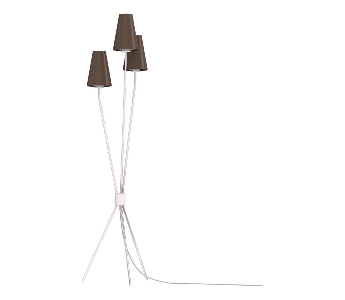 Stojacia lampa TREFOT 3xE14/15W/230V hnedá/krémová 4635