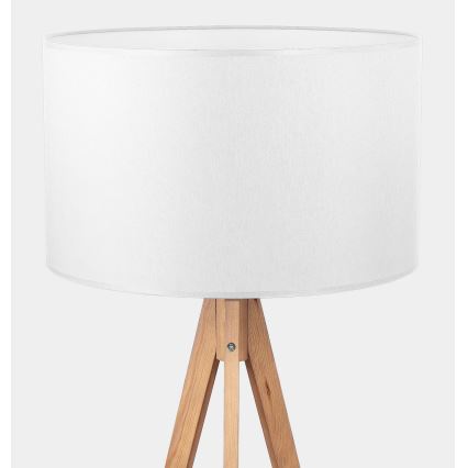 Stojacia lampa TREVISO 1xE27/25W/230V biela/drevo