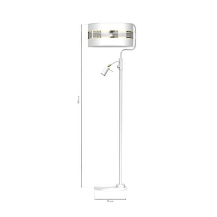 Stojacia lampa ULTIMO 1xE27/40W/230V + 1xGU10/MR11/7W biela