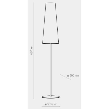 Stojacia lampa UMBRELLA 1xE27/25W/230V čierna