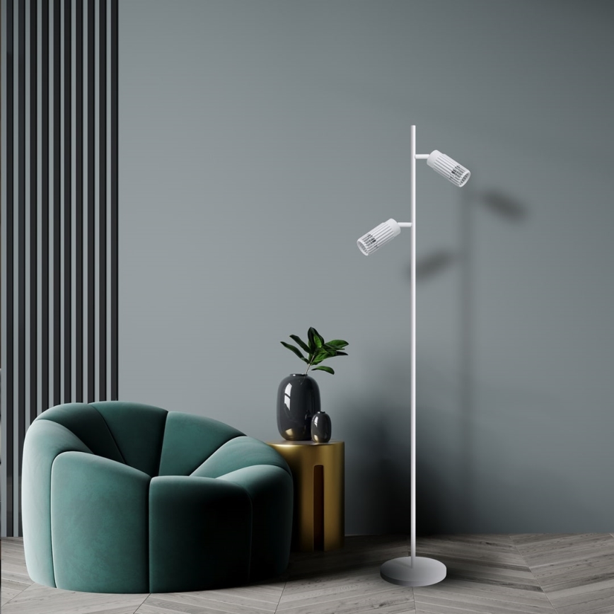 Stojacia lampa VERTICAL 2xGU10/8W/230V biela