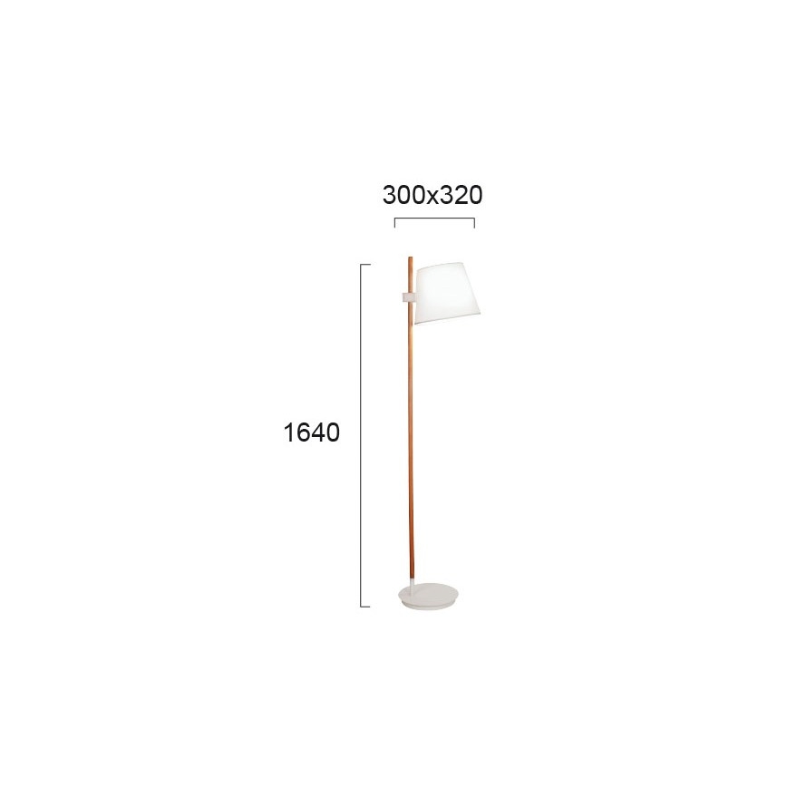 Stojacia lampa VIANA 1xE27/60W/230V biela/hnedá
