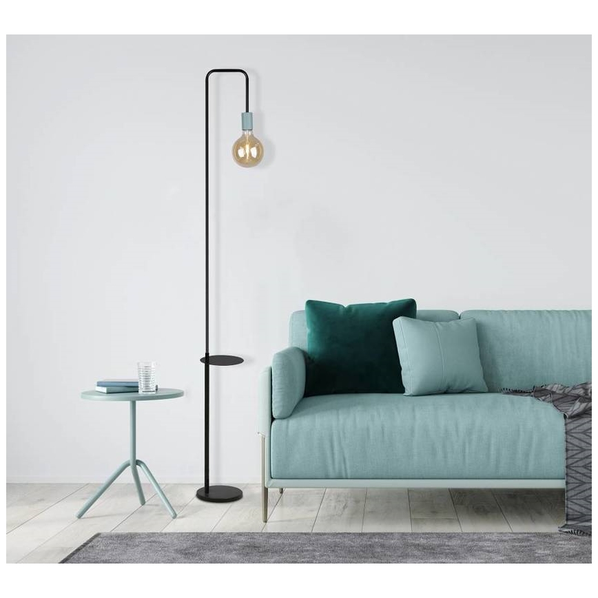 Stojacia lampa VIPER 1xE27/40W/230V čierna/tyrkysová