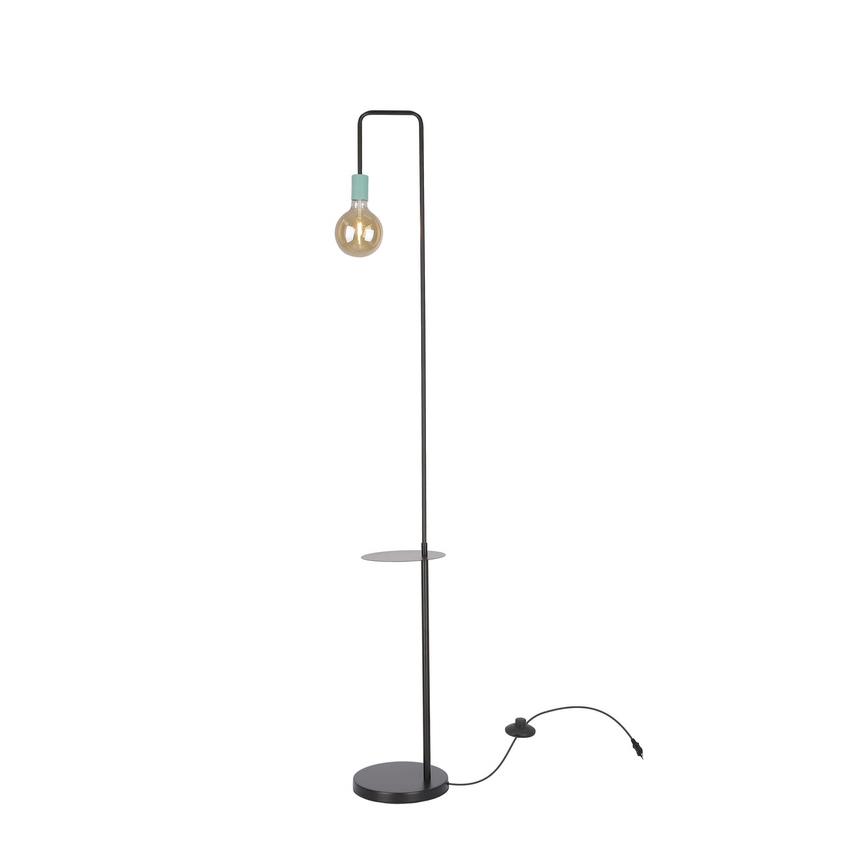 Stojacia lampa VIPER 1xE27/40W/230V čierna/tyrkysová