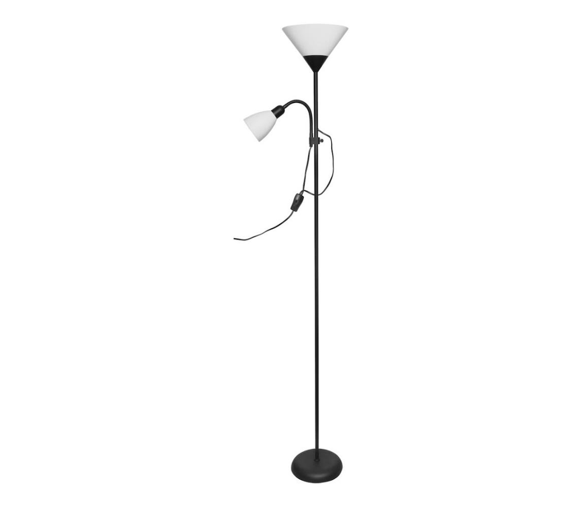 light Stojacia lampa WENDY 1xE27/100W/230V + 1xE14/40W čierna 3070FLCN/BL