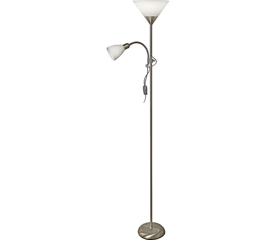 light Stojacia lampa WENDY 1xE27/100W/230V + 1xE14/40W matný chróm 3070FLMCR/BL