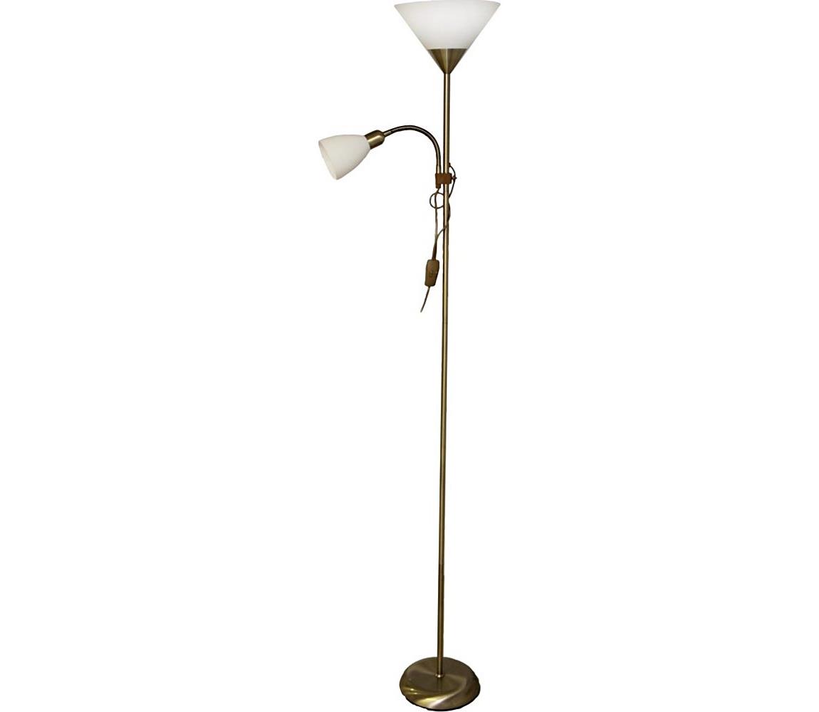 light Stojacia lampa WENDY 1xE27/100W/230V + 1xE14/40W mosadz 3070FLPT/BL