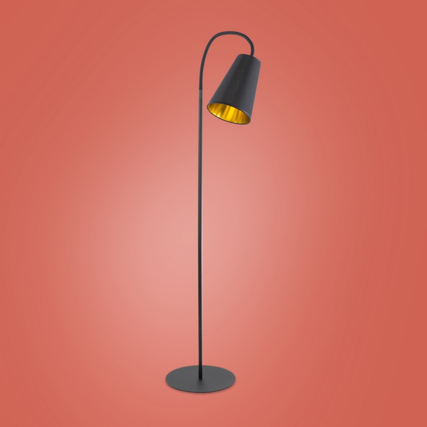 Stojacia lampa WIRE 1xE27/15W/230V čierna/zlatá