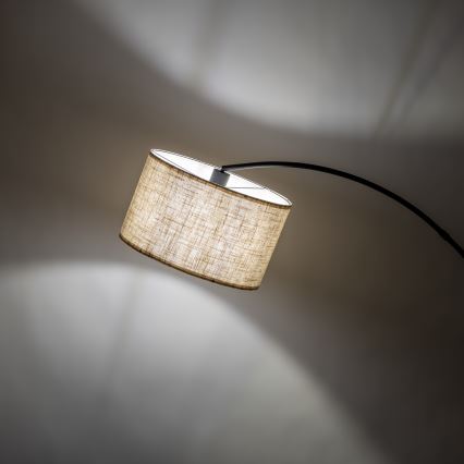 Stojacia lampa ZENITH 1xE27/15W/230V čierna/béžová