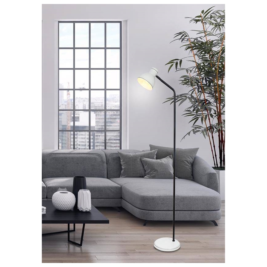 Stojacia lampa ZUMBA 1xE27/40W/230V biela/čierna