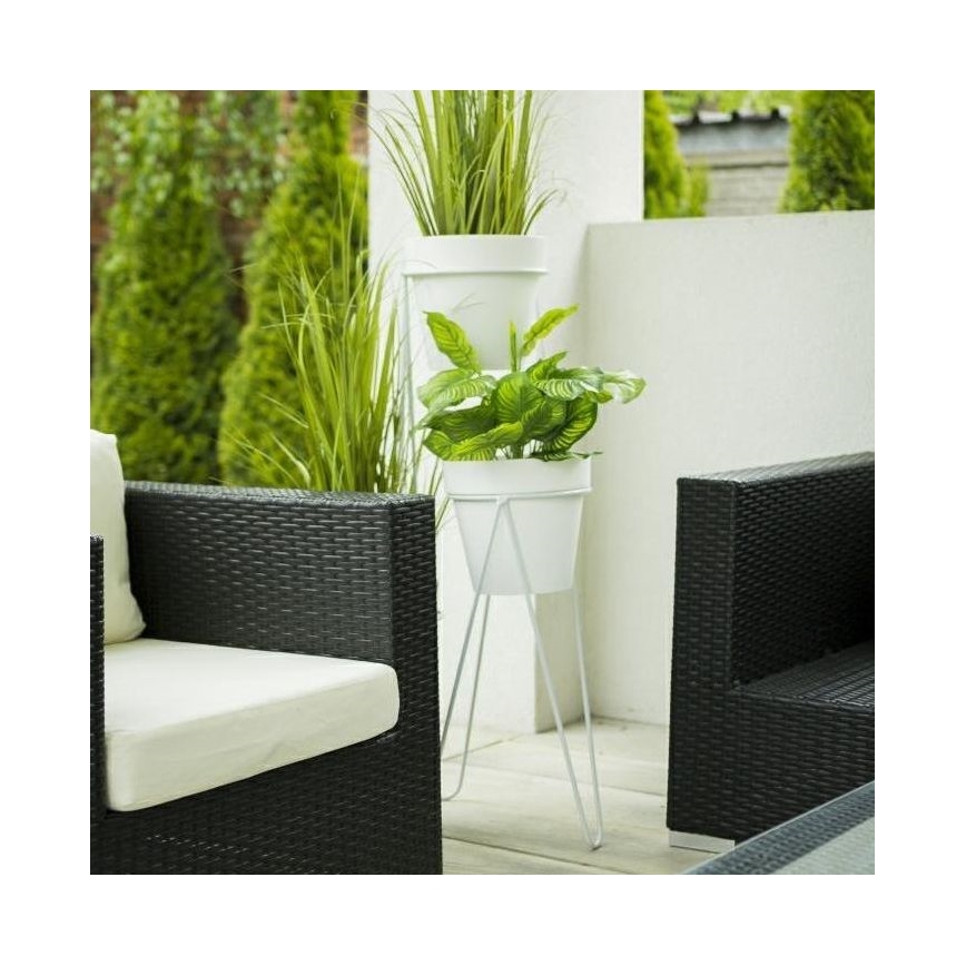 Stojan na kvetináč LOFT 50x30 cm biela
