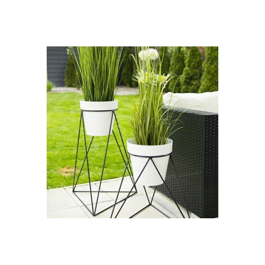 Stojan na kvetináč TRIANGL 60x45 cm čierna