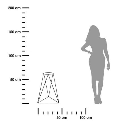 Stojan na kvetináč TRIANGL 60x45 cm čierna