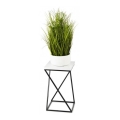 Stojan na kvetiny LOFT 40x24 cm čierna/biela