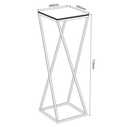 Stojan na kvety 70x24 cm biela