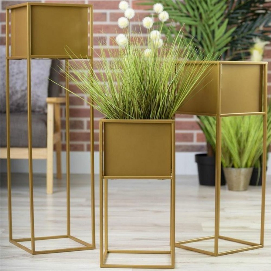 Stojan na kvety 70x24 cm zlatá