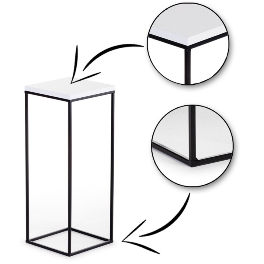 Stojan na kvety BASICLOFT 60x24 čierna/biela