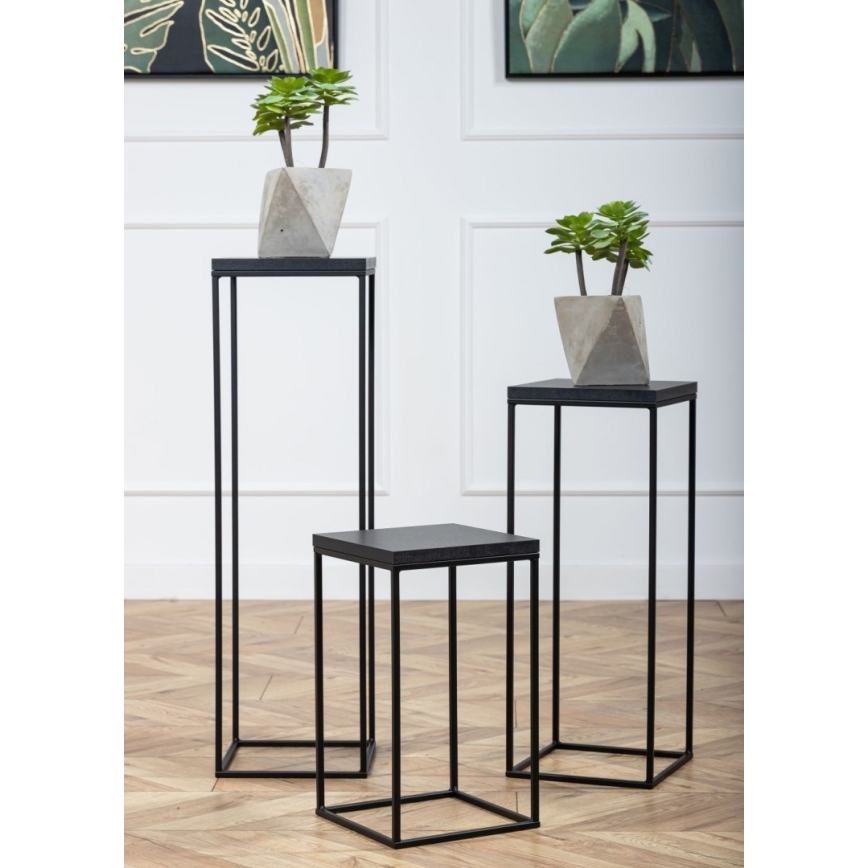 Stojan na kvety BASICLOFT 80x24 čierna