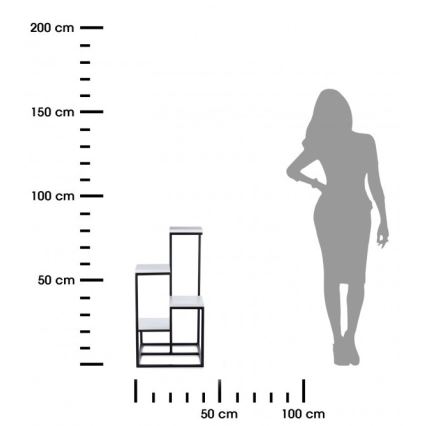 Stojan na kvety KASKADA 79x40 čierna/biela