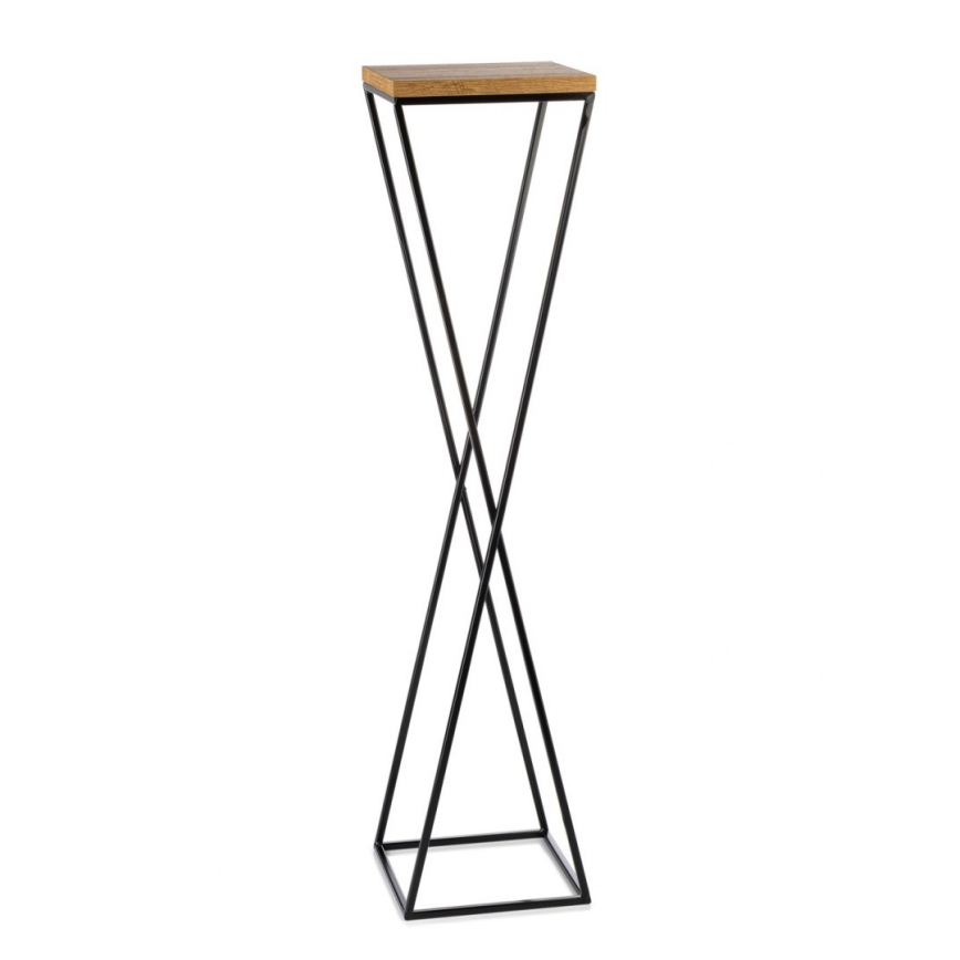 Stojan na kvety LOFT 100x24 cm čierna/hnedá