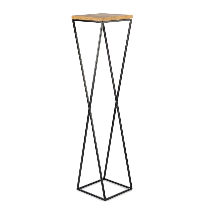 Stojan na kvety LOFT 100x24 cm čierna/hnedá