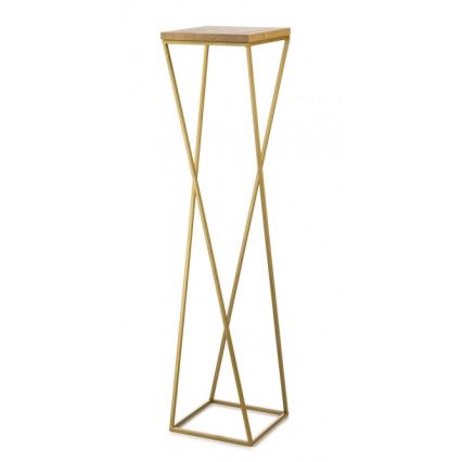 Stojan na kvety LOFT 100x24 cm zlatá/hnedá
