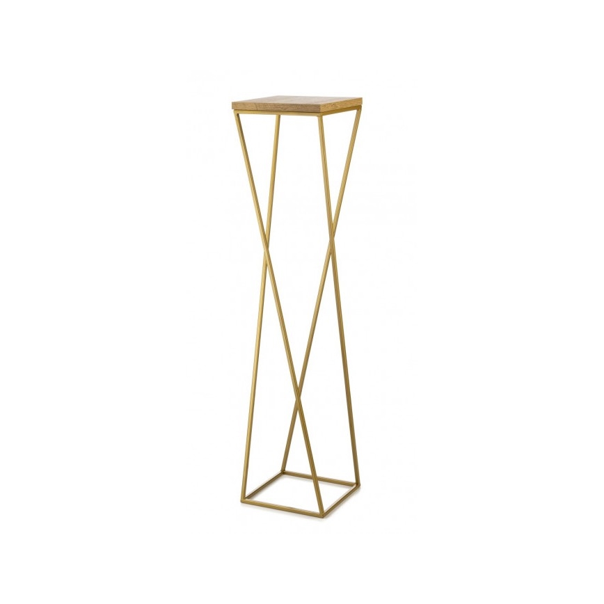 Stojan na kvety LOFT 100x24 cm zlatá/hnedá